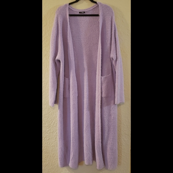 lavender duster cardigan